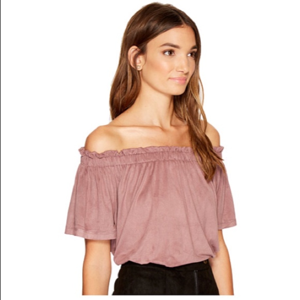 Bishop +Young Suede OTS Top